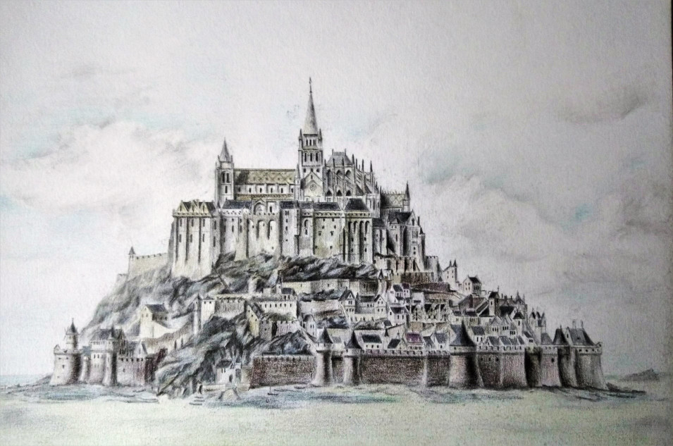 Dibujo de Mont Saint Michel